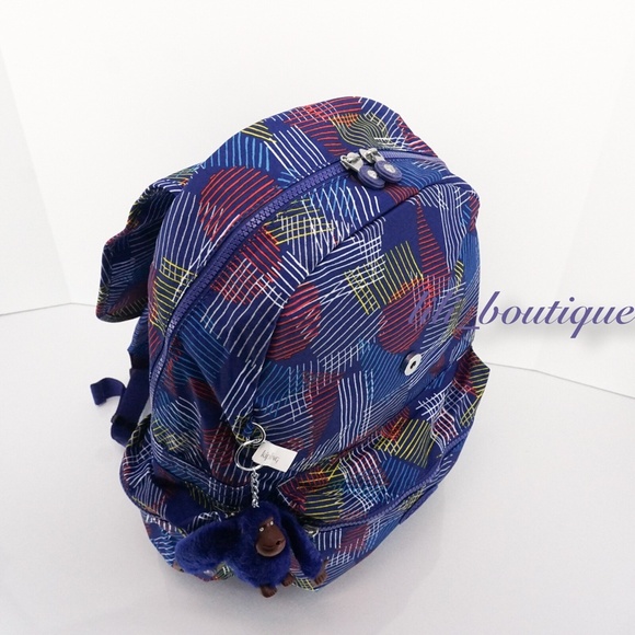 NWT New Kipling BP4391 Ezra Travel Bag Backpack Polyester Geometric Mingle Multi main image 6